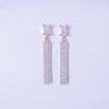 Blush Radiance Bar Drop Earrings