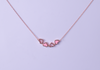 Rosé Heart Charm Chain Set