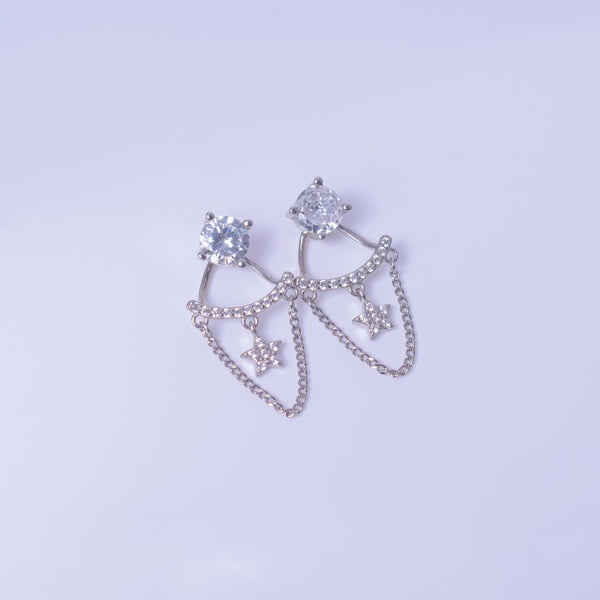 Celestial Star Chain Drop Earrings