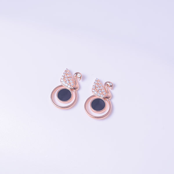 Midnight Swan Stud Earrings