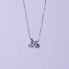 Crystal Bicycle Charm Necklace