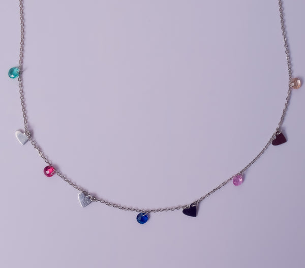 Candy Heart Charm Chain Set