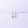 Dainty Heart Charm Hoop Earrings