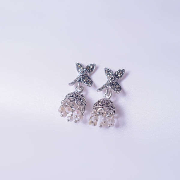 Vintage Pearl Jhumki Earrings