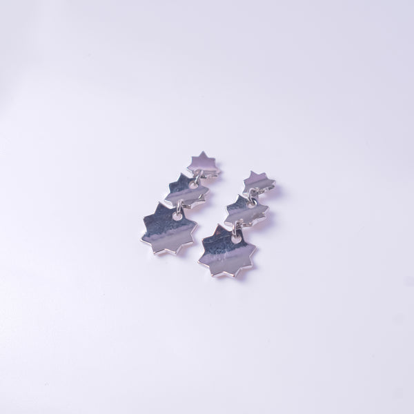 Celestial Triple Star Drop Earrings