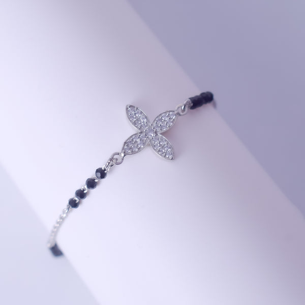 Floral Spark Silver Bracelet