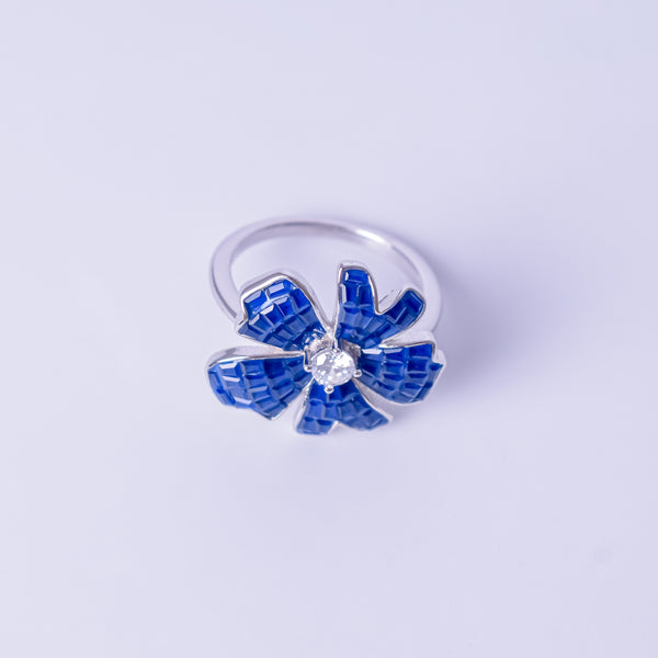 Azure Bloom Statement Ring