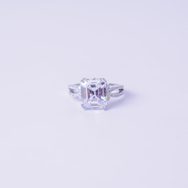 Royal Radiance Emerald-Cut Solitaire Ring
