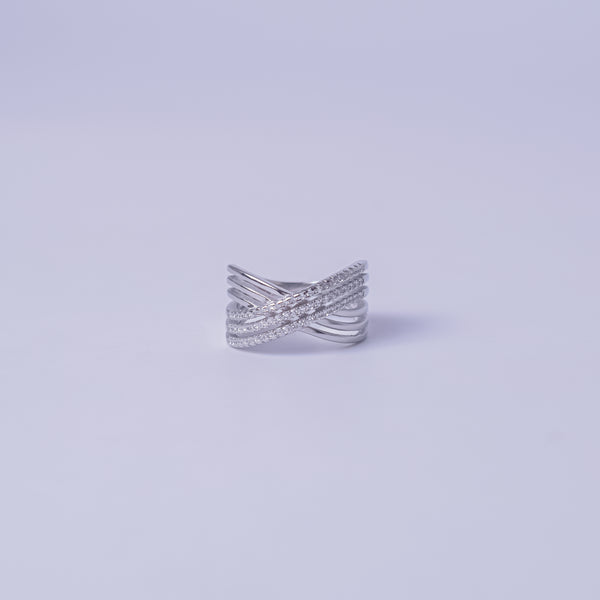 Celestial Wave Criss-Cross Ring