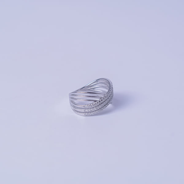 Celestial Wave Criss-Cross Ring