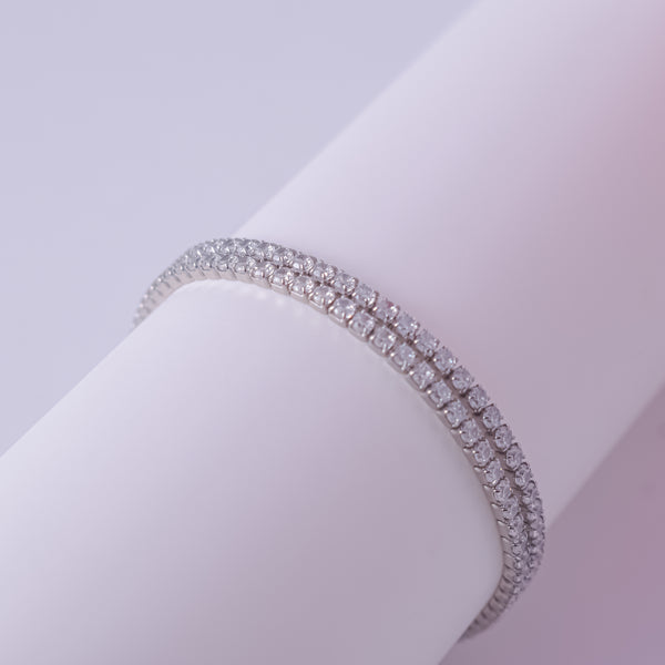 Eternal Sparkle Double-Line Tennis Bracelet