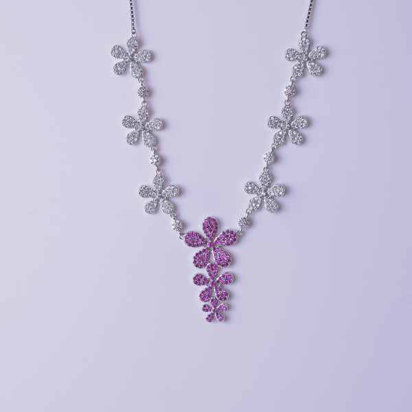 Blush Bloom Necklace & Earrings Set