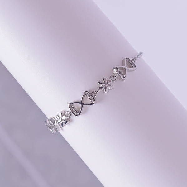 Infinity Bloom Charm Bracelet