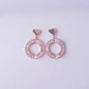 Crystal Halo Heart Drop Earrings