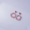 Crystal Halo Heart Drop Earrings