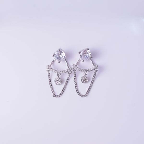 Celestial Chain Drape Stud Earrings