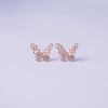 Blush Flutter Crystal Stud Earrings