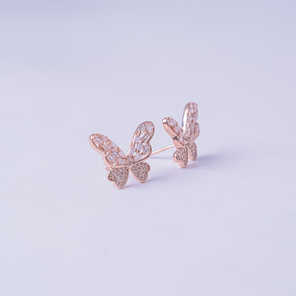 Blush Flutter Crystal Stud Earrings