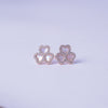 Pearl Glow Clover Stud Earrings