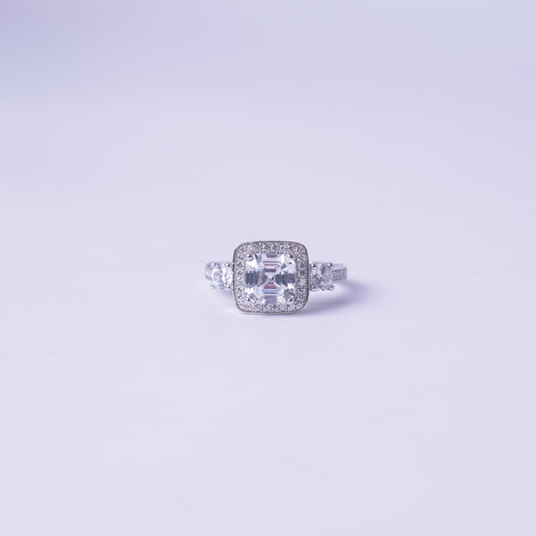 Regal Radiance Cushion Halo Ring