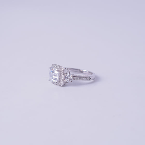 Regal Radiance Cushion Halo Ring