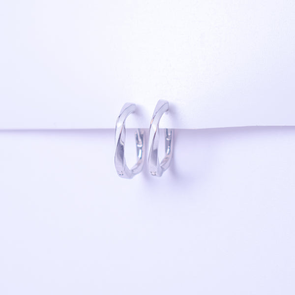 Sleek Twist Hoop Earrings