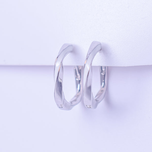Sleek Twist Hoop Earrings