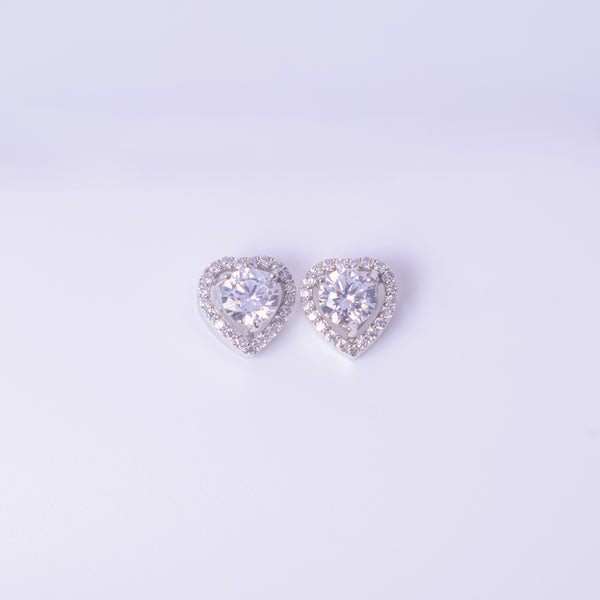 Eternal Heart Spark Stud Earrings