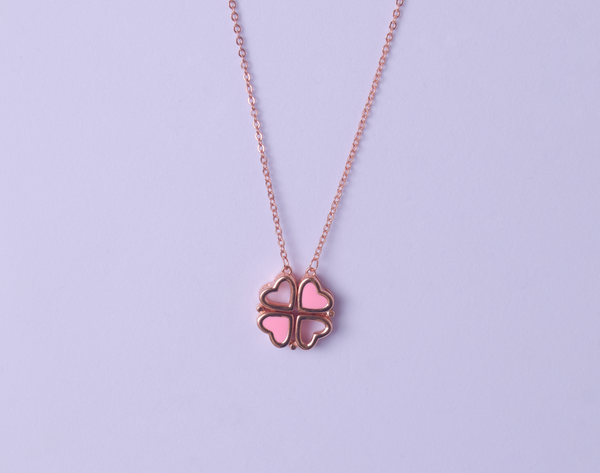 Rosé Heart Charm Chain Set
