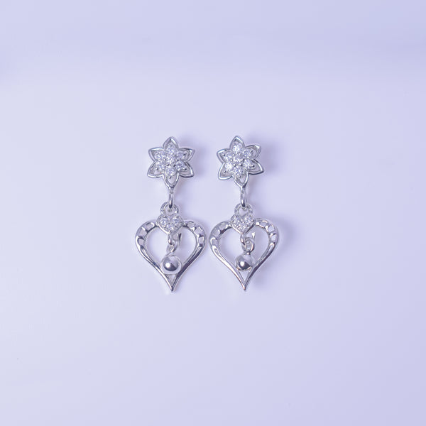 Starlit Heart Drop Earrings