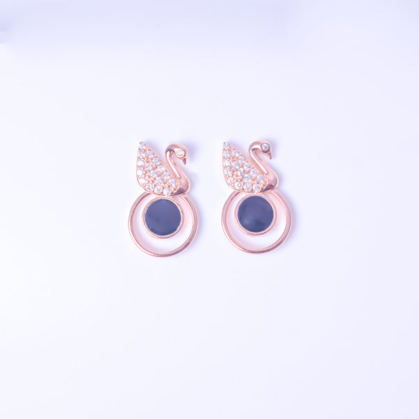 Midnight Swan Stud Earrings