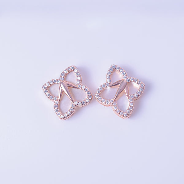 Blush Butterfly Spark Stud Earrings