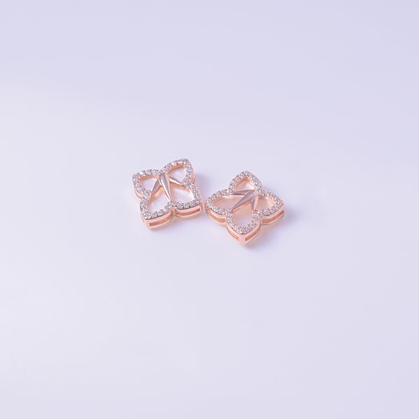 Blush Butterfly Spark Stud Earrings