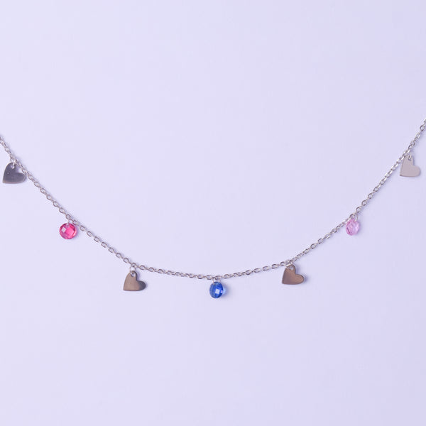 Candy Heart Charm Chain Set