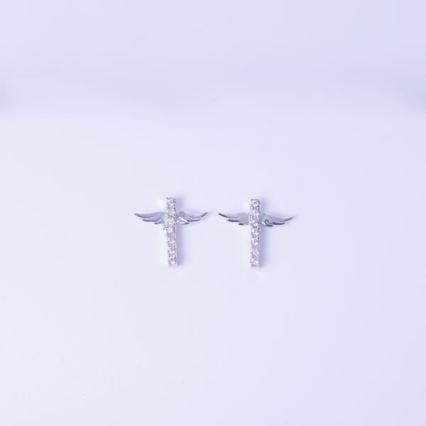 Celestial Wing Spark Stud Earrings