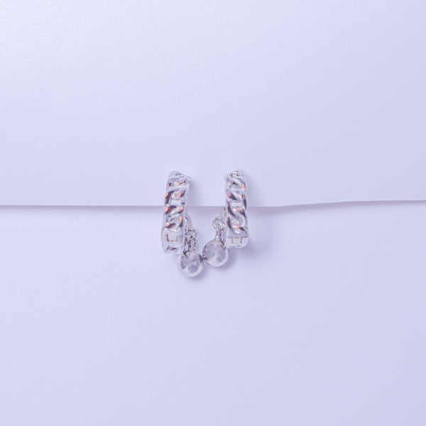 Luna Chain Hoop Drop Earrings