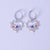Rainbow Heart Charm Hoop Earrings