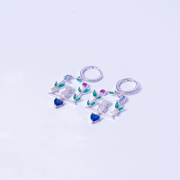 Enchanted Garden Charm Hoop Earrings