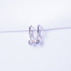 Dainty Heart Charm Hoop Earrings