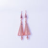 Rose Gold Cone Tassel Drop Earrings