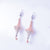 Dual Tone Spiral Drop Statement Earrings