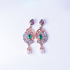 Royal Emerald Pearl Drop Earrings