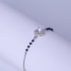 Crystal Heart Silver Bracelet