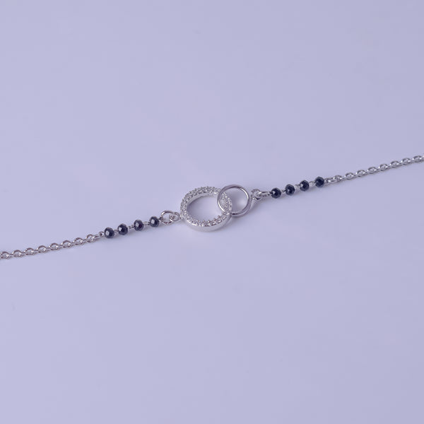 Eternal Circle Duo Silver Mangalsutra Bracelet