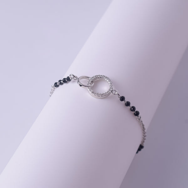 Eternal Circle Duo Silver Mangalsutra Bracelet