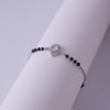 Eternal Heart Halo Silver Mangalsutra Bracelet