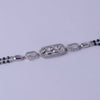 Regal Leaf Frame Silver Mangalsutra Bracelet
