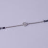 Dual Chain Halo Charm Silver Bracelet
