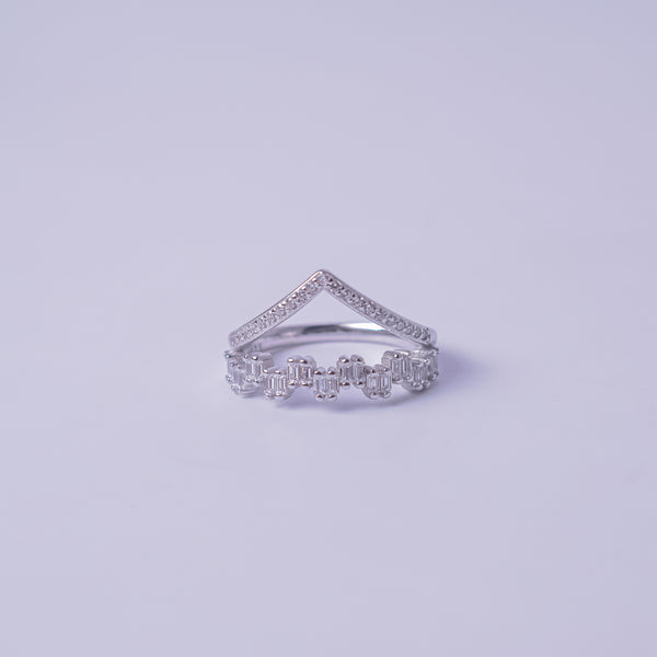 Celestial Curve Baguette Ring