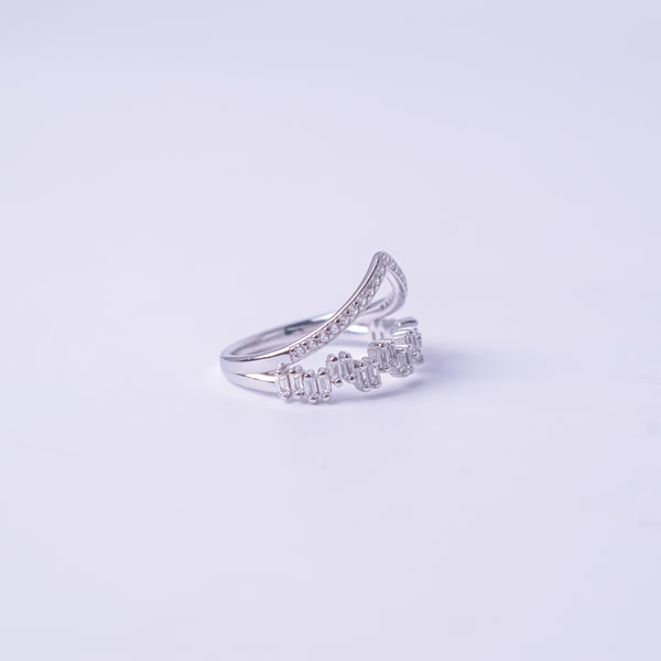 Celestial Curve Baguette Ring